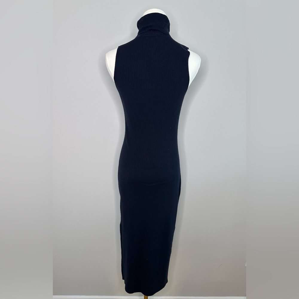 Rag & Bone Elegant Black Turtleneck Maxi Dress